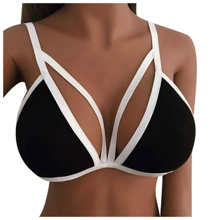 Ploknplq Cami Bras for Women camisole Bra balconette Bras for Women push Up Balconette Bra bra Cami with Garter Belts Tops Yoga Wirefree Women Comfort Bra bras for Women Black 2xl Red S