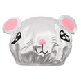 thumbnail image 2 of Wrapables® Fun and Novelty Double Layer Waterproof Shower Caps for Kids (Set of 2), Animal Ears, 2 of 6