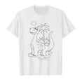 thumbnail image 3 of shoper Diy Hand Painted Dinosaur T-Shirt Kids Short Sleeve Cotton T Shirt White 160, 3 of 4