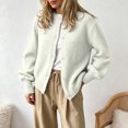 thumbnail image 4 of GEWSEY Cardigan Sweaters for Women Lightweight Knit Sweater Womens Long Sleeve Button Down Oversized Open Front Casual Fashion Cardigans (White, S), 4 of 6