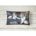 thumbnail image 2 of Carolines Treasures PPP3261PW1216 Fox Terrier Checkmates Canvas Fabric Decorative Pillow  12H x16W multicolor, 2 of 3