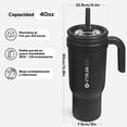 thumbnail image 4 of VYBLOOJUG Vaso Termico con Doble Pico, Termo con Popote para Fr&iacute;o y Caliente, Vaso Acero Inoxidable para Hombres y Mujeres, Libre de BPA (40 oz / 1200 ml, Fizz Sombr&iacute;o), 4 of 8