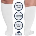 thumbnail image 4 of Mojo Unisex Compression Socks for Varicose Veins 20-30mmHg White, 2X-Large, 4 of 14
