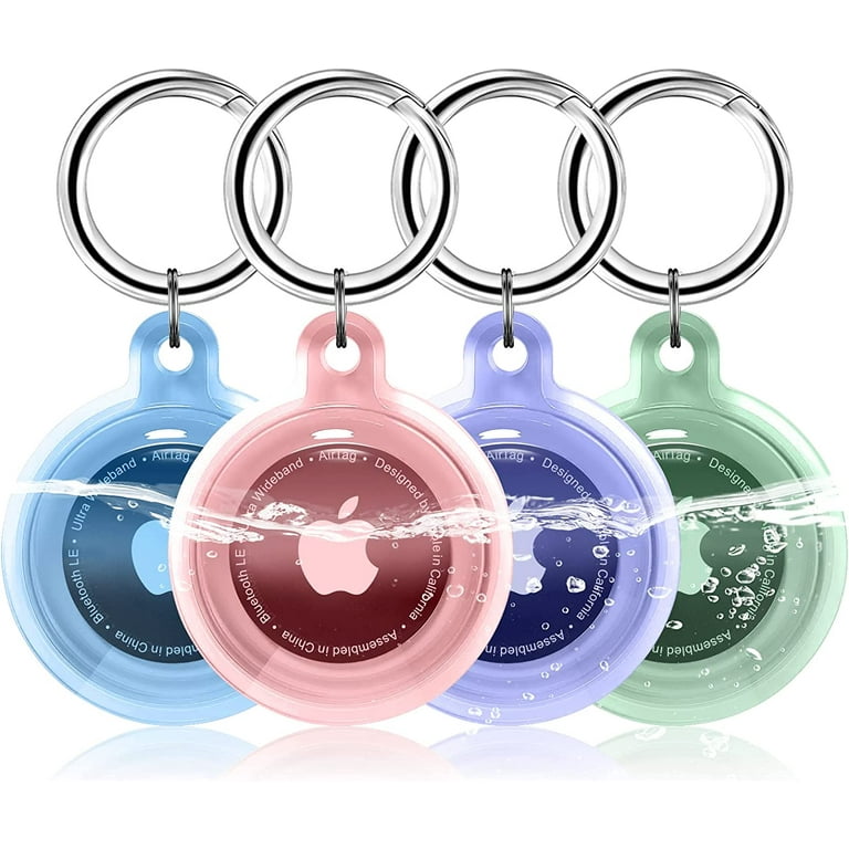 4-Pack Waterproof AirTag Holders with Keychains - For Pet Tracking, Bags,  Kids, Luggage