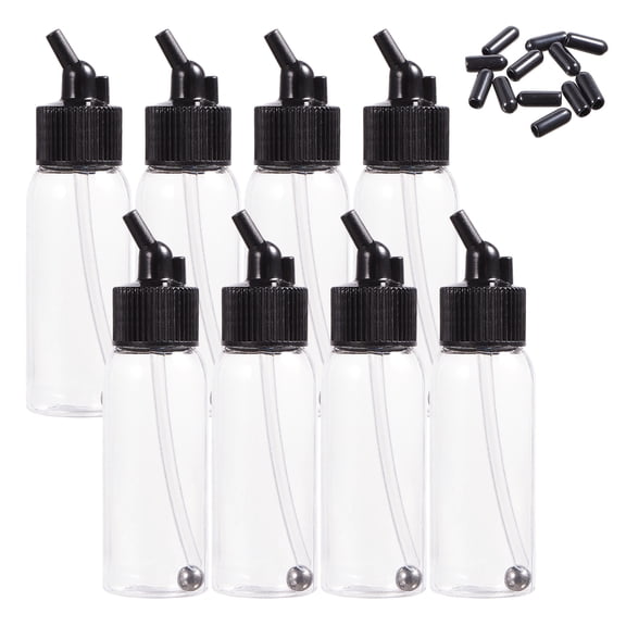 Viveous 10pcs Plastic Container Plastic Sealing Bottle Color Bottle Airbrush Accessories Color Plastic Airbrush Bottle Paint Bottle Airbrush Paint Bottles (30ml)