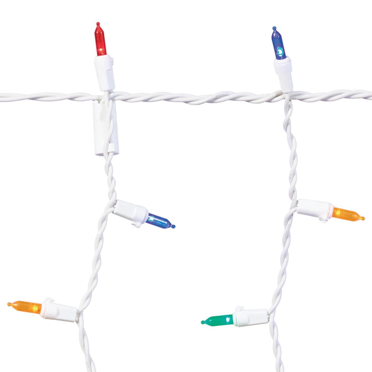 Indoor/Outdoor 300-Count LED Icicle Christmas Lights, Multicolor, 18', Holiday Time