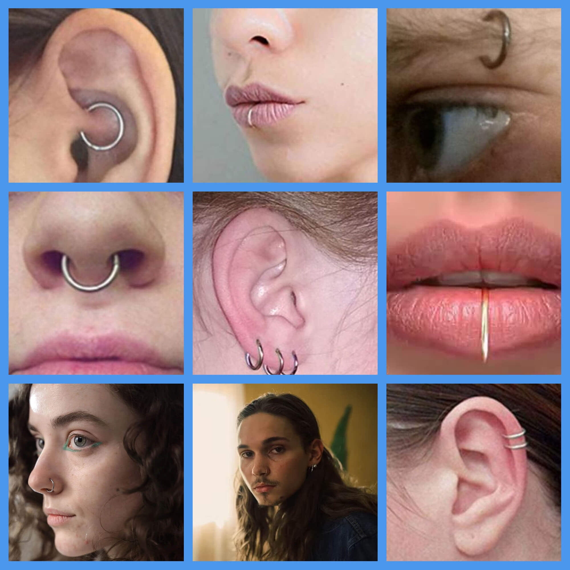 Luxe Modz Hinged Nose Rings Hoop Clicker Eyebrow Septum Piercing Jewelry  Gold PVD, Silver, Black - Walmart.com