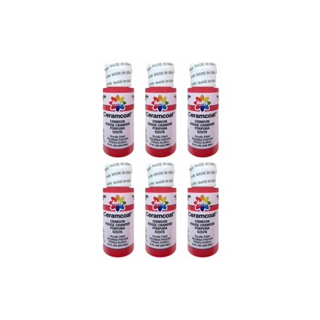 Delta Ceramcoat Acrylic 2oz Crimson 6pc