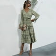 thumbnail image 1 of Women's Ruffle Countryside Style Long Sleeve Dress, 1 of 4