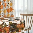 thumbnail image 4 of Thanksgiving Tablecloth Fall Pumpkin Turkey Table Cloth forHarvest Thanksgiving Kitchen Decoration - 60" X 60" Round, 4 of 6