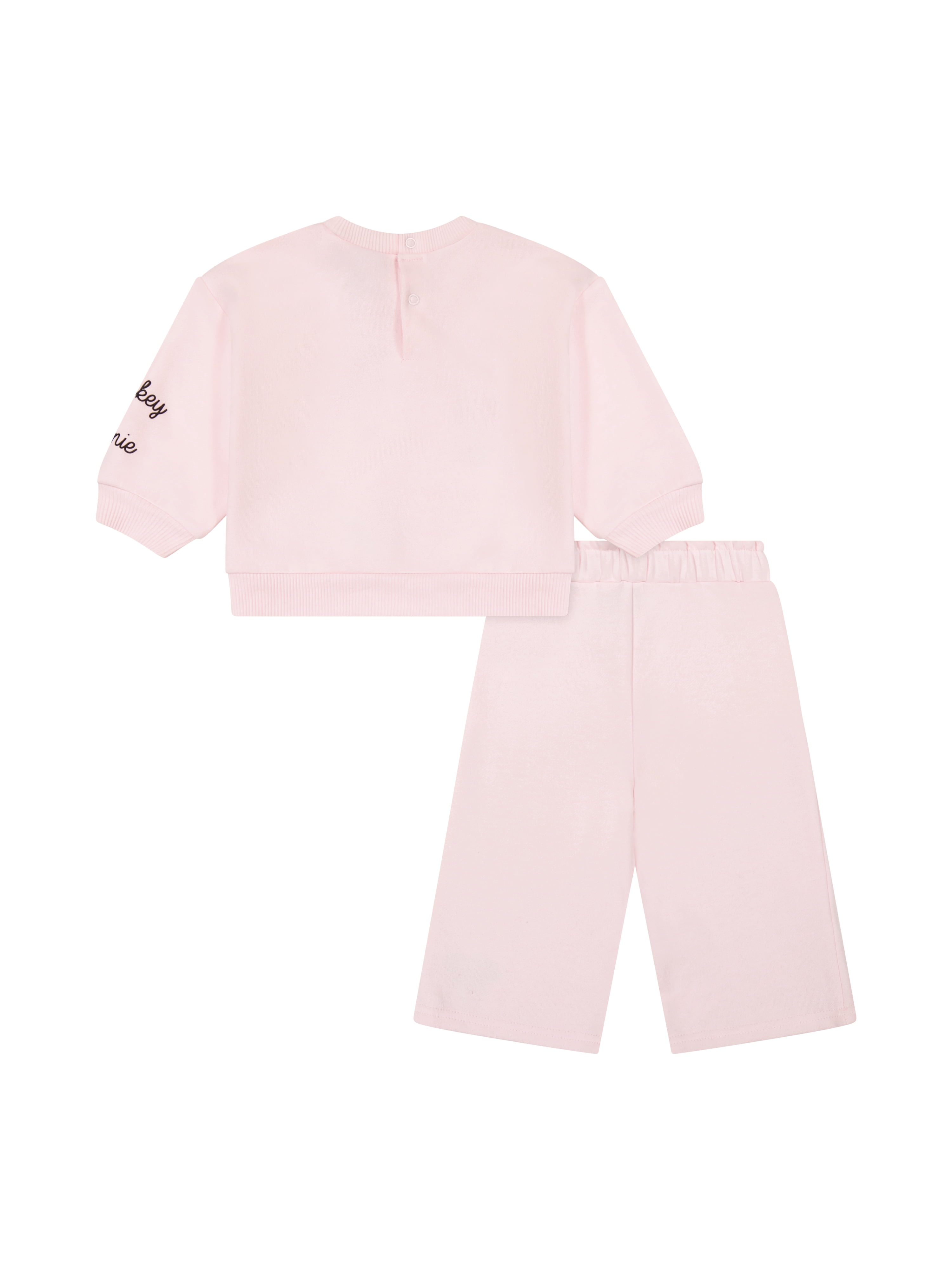 Minnie & Mickey Baby Girl 2 Piece Embroidered Sweat Set, Sizes 0-24 Months