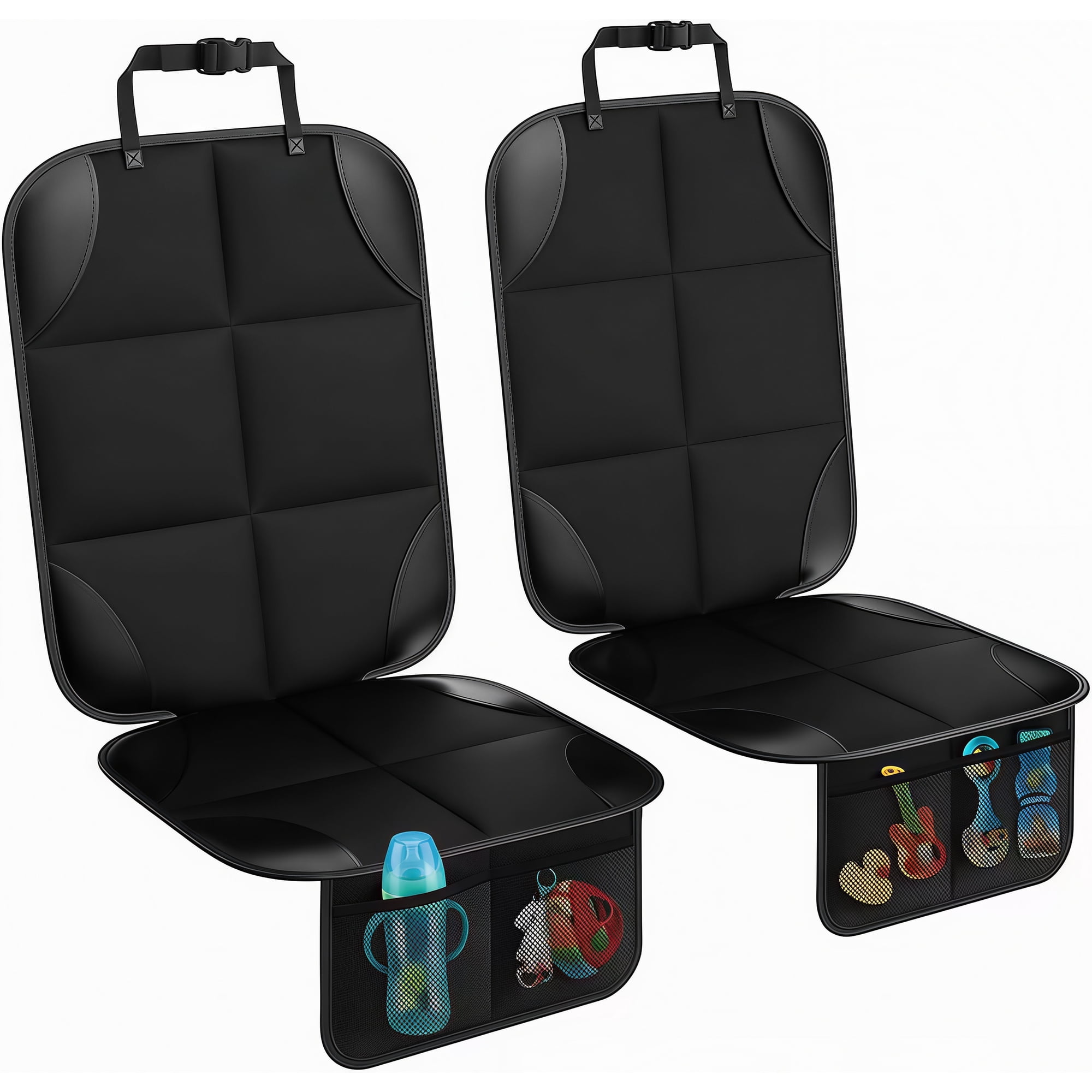 ROLITOTE Car SeatProtector 2 Pack, Specially Designed for Child Car Seats, Universal Fit for SUV, Sedan & Truck with Mesh Storage Pockets