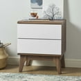 thumbnail image 3 of Modway Envision 2-Drawer Particleboard Nightstand in Walnut/White, 3 of 7