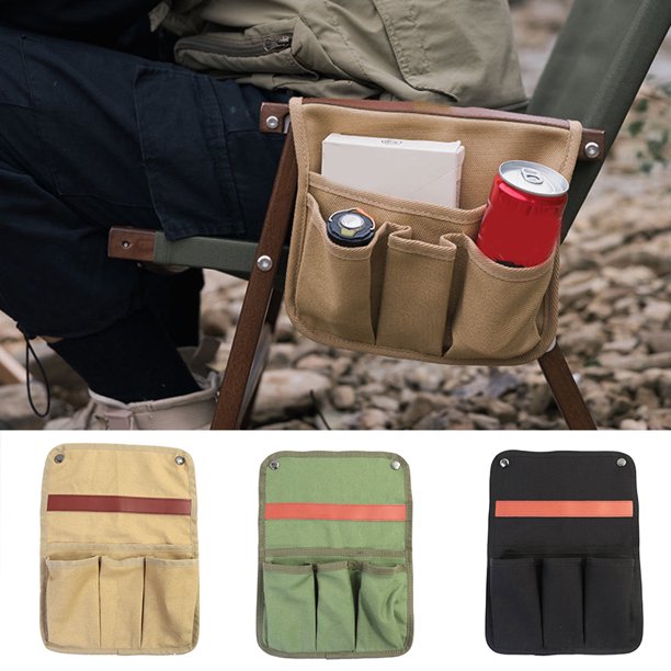 Dreafly Camping Chair Hanging Bag Armrest Side Organizer Storage Pouch
