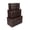 Brown Nesting Upholstered Solid Rectangle S/3 19", 24", 27"W, variant on DecMode 18" x 6" Brown Faux Leather Nesting Upholstered Trunk with Vintage Gold Accents and Studs, 3-Pieces