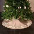 thumbnail image 3 of Christmas Tree Skirt Knitted Thicker Soft Cozy Lace Up Scene Layout Woolen Yarn Party Decoration Xmas Elk Tree Floor Mat Party Supplies, 3 of 8