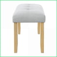 thumbnail image 6 of Indoor Upholstered Tufted Bench with High-Density Foam | Beige+Natural | Rubber Wood, 6 of 12