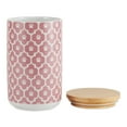 thumbnail image 2 of Bone Dry Lattice Pet Treat Jar Canister, Dishwasher Safe, 4x6.5", Rose, 2 of 3