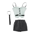 thumbnail image 1 of 3 unids 1/6 figuras de acción femenina traje conjunto ropa muñeca, top, falda y , moda traje completo, para 12 pulgadas figura Cuerpo gris, 1 of 8