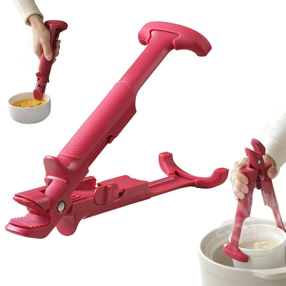 Clearance! 2 In 1 Bowl Clip Hot Plate with Bowl and Plate Lifter Silicone Non Slip Anti Scald Ironing Dish Clamp for Moving Hot Plate Bowls Pizza Pan Air Fryer with Out