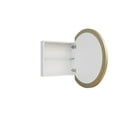thumbnail image 7 of Glass Warehouse SC1-R-28-SB Juno 28" X 28" Framed Single Door Medicine Cabinet - Brass, 7 of 7