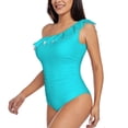 thumbnail image 2 of Gaeub Aqua Women's One Shoulder Ruffle Tummy Control Swimwear for Swimming Surfing Beach Party - XX-Large, 2 of 8
