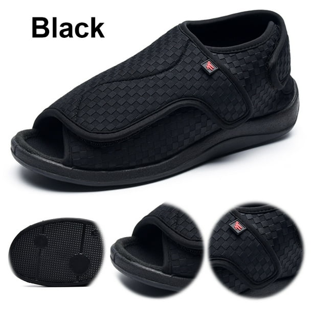 Sandalias Zapatos Diabéticos La Casa Diabéticas para Hombres Cierre Ajustable Pies Hinchados Interiores