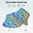 thumbnail image 2 of Salouo Rainbow Glitter Print Unisex Bucket Hat, Outdoor Summer Beach Fishing Sun Hat Fun Outdoor Vacation Hat for Men Women Teens,Reversible Double-Side-Wear, 2 of 6