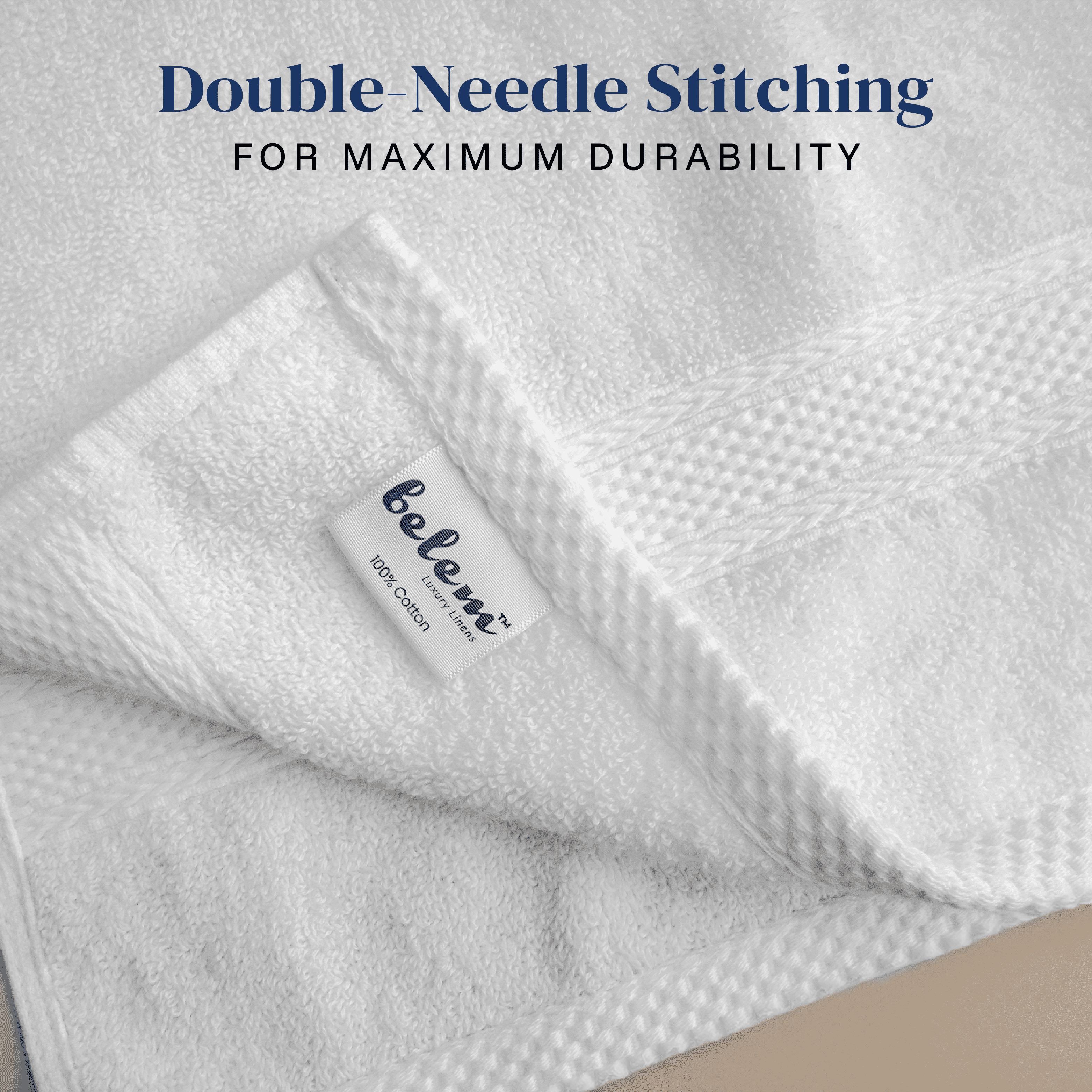 Belem Exclusive Hand Towels Bulk – 16x30 pack of 120 – Premium 600 GSM 2-Ply 100% Combed Cotton– Ultra-Soft, Highly Absorbent – Perfect for Hotels