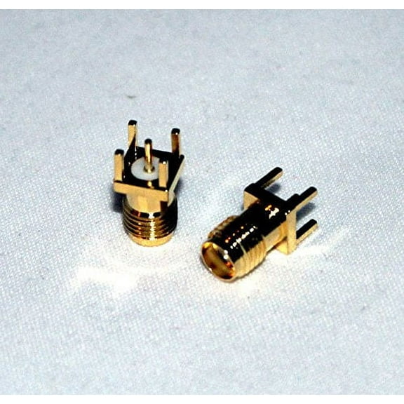 2x SMA Female Jack Panel Mount PCB Solder Connectors; US Stock; Fast Shipping