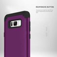 thumbnail image 6 of Phone Case for Samsung Galaxy S8 Hard Cover Shockproof Soft Silicone Bumper Hybrid Three Layer Defender Heavy Duty Protective Cell Accessories Glaxay S 8 8S Edge SM-G950U Cases Women Girl Dark Purple, 6 of 13