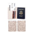 thumbnail image 3 of Daisy Rose Luxury Passport Holder Cover Case | PU Vegan Leather RFID Travel Organizer Card Holder - Cream snake, 3 of 4