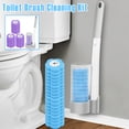 thumbnail image 2 of Disposable Toilet Bowl Cleaning Wand Kit Practical Toilet Bowl Brush with Replaceable Brush Head Multi-role Bathroom Accessories, 2 of 9