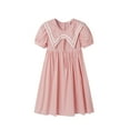 thumbnail image 2 of LittleSpring Little Girl Short Sleeve Dress for Girls Nautical Sailor Uniform Dresses Pink Summer Clothes Size 7-8, 2 of 6
