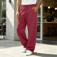 thumbnail image 3 of GERsome Wide Leg Sweatpants with Pockets Men's Open Bottom Pants Drawstring Waist Athletic Sweat Pants, 3 of 8