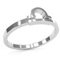 thumbnail image 2 of Libra Zodiac Sign Ring In Solid 14k White Gold, 2 of 6