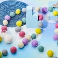thumbnail image 3 of Macaron Color Pom Pom Garland Decorations for Girls Room, Nursery, Birthday Party, Baby Shower - Hanging Ball Strings for Wall Ceiling Decor, Children’s Bedroom Decorations, 3 of 6