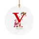 thumbnail image 2 of Puntoco Adorno colgante redondo de acrílico con 26 letras de Papá Noel para coche, accesorio para colgar en las fiestas, 2 of 4