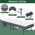 thumbnail image 4 of SESSLIFE 75x31 Folding Bed Bed Frame With Mattress, Roll Away Adult Bed on Wheels for Guests, 5-inch Thick Memory Foam Mattress, Space Saving Fold Up Bed for Easy Storage, 4 of 9