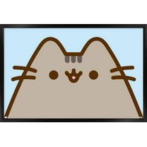 Pusheen - Blue Surprise Wall Poster, 14.725" x 22.375" Framed