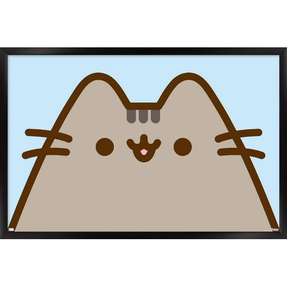 Pusheen - Blue Surprise Wall Poster, 14.725" x 22.375" Framed