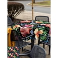 thumbnail image 6 of Square Outdoor Tablecloth with Umbrella Hole Tropical Plants Outside Table Cloth Waterproof Patio Table Cover Green Leaf Coastal Blue Starfish Shells Zipper Tablecloths for Picnic Camping 60x60 Inch, 6 of 8