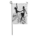 thumbnail image 1 of KDAGR Dance Black Couple Dancing Rock and Roll in White Swing Jazz 1950S Garden Flag Decorative Flag House Banner 28x40 inch, 1 of 2