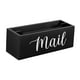 thumbnail image 2 of Portacorreo de encimera, organizador de correo de madera rústica, bandeja para correo, portasobres, Negro, 2 of 9