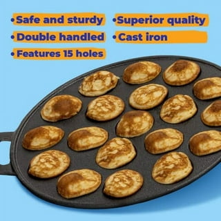 Biscuit Pan - Pre-Seasoned Cast Iron Skillet for Baking Biscuits, Muffins,  Mini Cakes - with Silicone Trivet - by KUHA