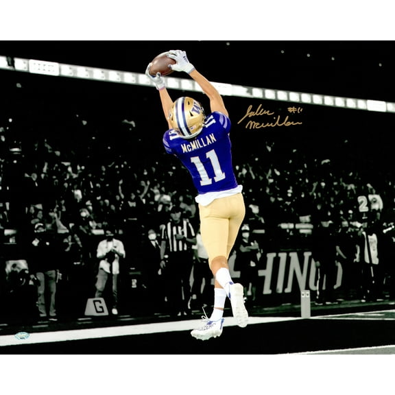 Jalen McMillan Autographed 16x20 Photo Washington Huskies Spotlight MCS Holo 222065