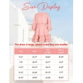 thumbnail image 5 of Girls Dresses,Solid Casual Tiered Swing Midi Dress for Girls 12-13 Years, 5 of 10