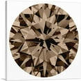 thumbnail image 1 of ARTCANVAS Champagne Brown Round Brilliant Cut Diamond Jewel Canvas Art Print - Size: 12" x 12" (0.75" Deep), 1 of 9