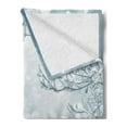 thumbnail image 2 of Winter Soft Flannel Fleece Throw Blanket, Christmas Image Snow and Frosted Tree Snowflakes Winter Season Illustration, Cozy Plush for Indoor and Outdoor Use, 50" x 70", Slate Blue White, by Ambesonne, 2 of 5