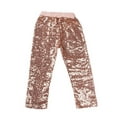 thumbnail image 3 of THDHVS Girls Pants,Pants for Boys,Girls Sequin Performance Trousers with Elastic Waist for Dance and Casual Wear Comfortable Fits Stretch Fabric Pink 7-8 Years, 3 of 4